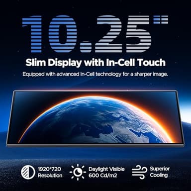 Volam 10.25'' Carplay Screen for car with Netflix YouTube and Backup Camera for iPhone Android Auto Upgraded Wireless AI Video Entertainment BOX Built-in Apps Voice Control GPS for iOS 10+ Android 11+ - Image 4