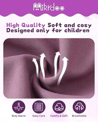 Mikrdoo 6 Months Baby Girl Clothes Toddler Girl Outfits Daddys Girl Long Sleeve Pullover Sweatshirt Pant Set Fall Winter Clothing for Girls Purple - Image 5