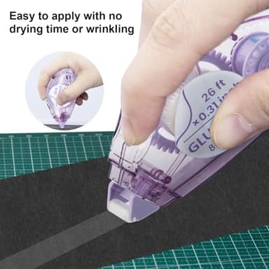 Glue Tape for Scrapbooking, Scrapbook Tape 4 Pcs, Double Sided Tape Roller for Crafts, 26 Ft x 0.31 In Tape Runner, Junk Journal Supplies, Scrapbook Supplies & Craft, Photo, Tape for Gift Wrapping. - Image 7