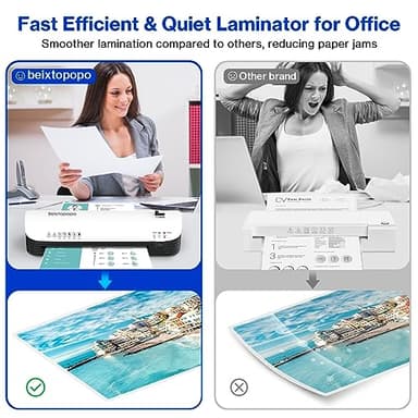 Thermal Laminator, 8.5x11 Laminator, 9 Inch Laminater Machine with 12 Laminating Sheets, A4/A5/A6 Personal Hot Cold Laminating Machine for Home School Teachers Office, Anti-Jam - Image 7