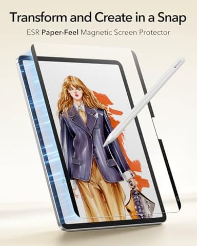 ESR Paper-Feel Magnetic Screen Protector for iPad Pro 11 Inch (M5/M4) 2025/2024, Write and Draw Like on Paper, Detachable and Reusable, Compatible with Tempered Film, Matte Finish - Image 3