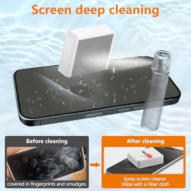 Cell Phone Cleaning Kit, iPhone Cleaning Kit for Charging Port Cleaner Keyboard Cleaning Kit for Airpods/Android/USB C/Earbuds/Laptop/iPad/Camera Lens with Stylus Pen, SIM Tool, Screen Brush (White) - Image 5