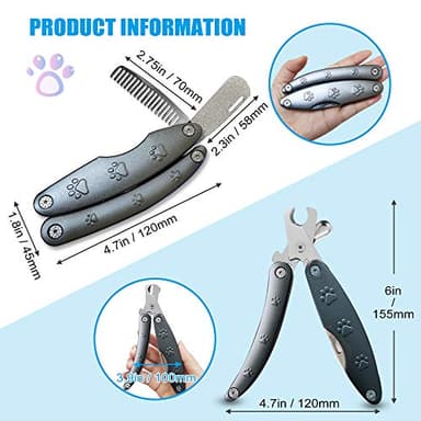 Dog Nail Trimmers for Sensitive Dog, Sharpest Quiet Smoothest Dog Nail Clipper for X Large Medium Small Size Breed, Heavy Duty Metal Dog Toenail Clippers for All Dogs with Thick Toenail - Image 3