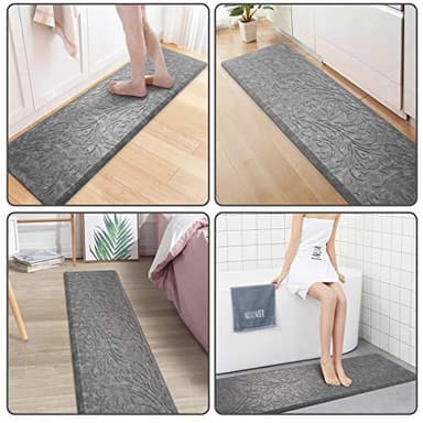 KMAT Kitchen Mat Cushioned Anti-Fatigue Floor Mat Waterproof Non-Slip Standing Ergonomic Comfort for Home,Office,Sink,Laundry,Desk 17.3" (W) x 60"(L),Grey - Image 4