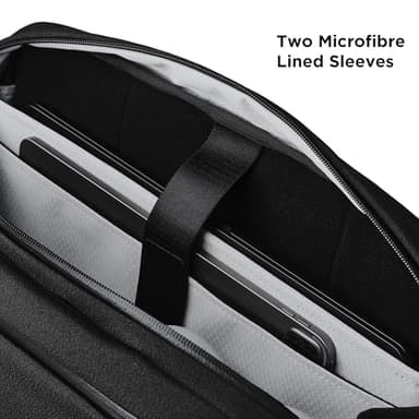 ALPAKA Elements Tech Brief Pro 12L -3-in-1 Recycled Fabric Laptop Briefcase Backpack for 16" Laptop, Anti-Theft Secure with Luggage Pass-Through, Water-Resistant, Fits Tech & Business Essentials,Black - Image 3