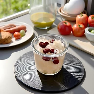 H.JSS WDJS 24 Oz Glass Food Storage Container, 3 Cup Round Glass Soup Container with Airtight Lids, Round Food Containers, Leakproof Soup Storage Container, DishwasherMicrowave & Freezer Safe (4 Pack) - Image 4