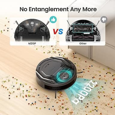 Lefant Robot Vacuum Cleaner M210 Pro,Slim,Quiet,2200Pa Suction,120 Min Self-Charging Robotic Vacuums, Freemove 3.0,WiFi/APP/Alexa,6 Cleaning Modes Ideal for Hard Floors Pet Hair Low Carpet,Black - Image 8