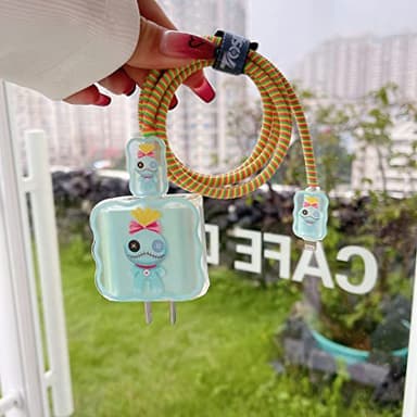 Cute DIY Cable Protector, Compatible for iPhone 20W USB-C Power Adapter and Lightning Cable - Image 7