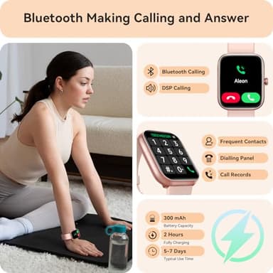Smart Watch for Women, Smartwatch for iPhone & Android Bluetooth (Answer/Call) Built-in Alexa, 1.91" HD Fitness Tracker with 105+ Sport Modes, IP68 Waterproof, Sleep/Heart Rate/SpO2/Stress Monitor - Image 2