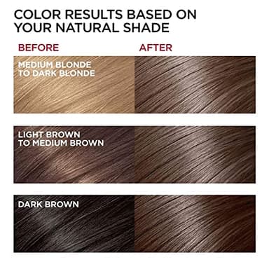 Herbal Light Brown Hair Color Shampoo - 3 in 1 Lasting Hair Dye for Women & Men, 17.60 Fl Oz - Image 4