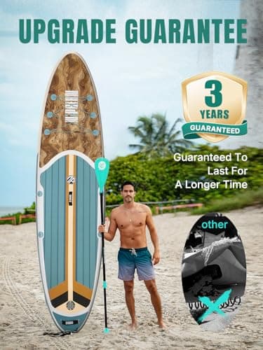 Niphean Inflatable Stand Up Paddle Board with StabilTrac Fin Design and SUP Accessories, Anti-Slip EVA Deck, 10’6’’ Inflatable Paddle Boards for Adults & Youth of All Skill Levels - Image 3