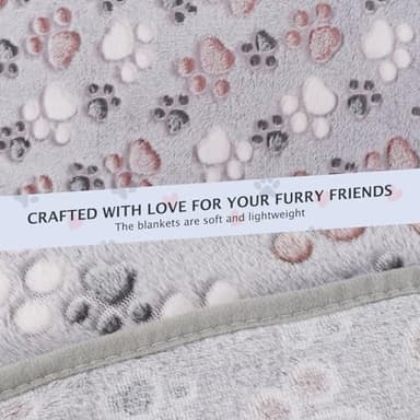 BVAGSS 6 Pack Small Dog Blanket, Super Soft Warm Pet Cover Blankets, Paw Print Puppy Fleece Flannel Blanket for Small Medium Dogs and Cats MW003 - Image 5