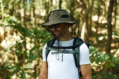 2 Pack Mosquito Head Net Mesh for Hiking & Outdoors,Bug Netting over Hat Adults Fishing,Insect Shield Protection Face Cover Mask Hood against Fly Midge Gnat - Image 5