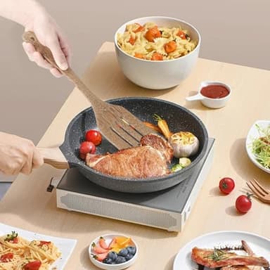 3 Pack Wooden Spatula for Cooking 12 Inches Paddle, Turner, Slotted Spatula, Cooking Utensils for Nonstick Cookware, Kitchen for Fish, Eggs, Pancakes - Image 6