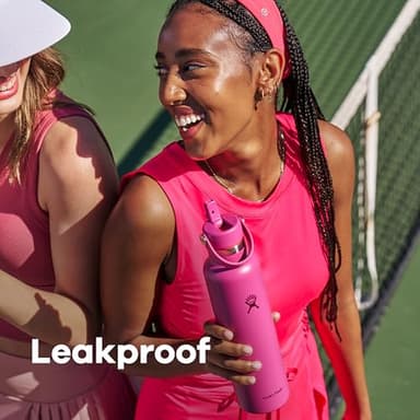 Hydro Flask Water Bottle - Insulated Stainless Steel - Straw Lid, Non Spill, Leakproof 24 Oz Trillium Pink - Image 5