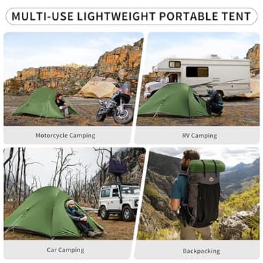 Naturehike Cloud-Up 2 Person Tent Lightweight Backpacking Tent with Footprint - Free Standing Ultralight Camping Hiking Backpack Tents Two Person Tent - Image 6