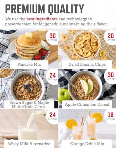 ReadyWise 30 Day Emergency Food Supply - 296 Servings, 2 Buckets, Freeze Dried Protein Meals, Survival Food Storage, Ready to Eat, Backpacking & Camping Essentials, up to 25 Year Shelf Life - Image 5