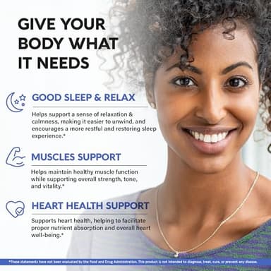 Magnesium Glycinate 500 mg - Chelated Supplement - 98% High Absorption - Support for Sleep, Muscle & Heart Health - Made in USA, Lab Tested & Non-GMO - 120 Capsules - Image 3