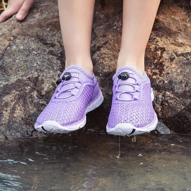 DOUSSPRT Water Shoes for Kids Boys Girls Quick Dry Beach Sports Swim Pool Aqua Shoes for Toddler/Little Kid/Big Kid Purple 4 - Image 5