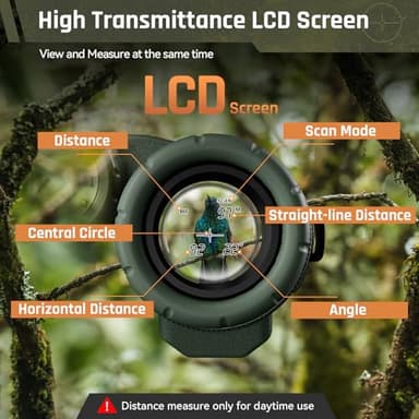 SPORTICH Beyond HD 10x42 ED Laser Rangefinder Binoculars, 2000 Yards Rangefinding, Fog & Waterproof, Fully Multicoated, Rubber Armored, HCD/Los/Angle/Scan Mode - Image 3