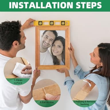 YMHB Double Sided Tape Heavy Duty, Nano Tape Double Sided Mounting Tape(2 Rolls, Total 19.6FT), Removable Transparent Adhesive Tape, Clear Two Sided Poster Wall Tape Strips for Home Office - Image 5