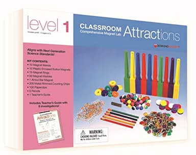 Dowling Magnets Classroom Attractions Comprehensive Magnet Lab: Level 1, Grades PreK-2 (Ages 4-7). Classroom Magnets/Science Kit/STEM Kit/Kids Magnets for Classroom/Science Experiments. Item 731301. - Image 1