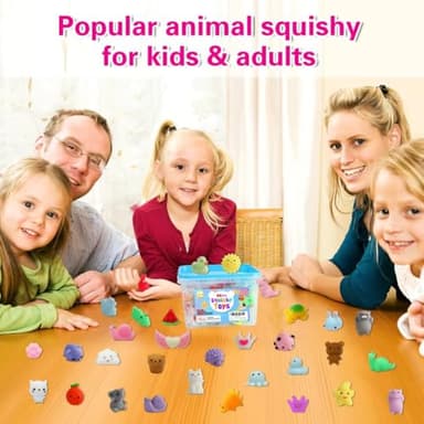 80Pcs Party Favors for Kids 4-8, Kawaii Squishies Mochi Squishy Toy Bulk Fidget Sensory Toys Birthday Gifts for Boys Girls Goodie Bag Christmas Stocking Stuffers Treasure Box Classroom Prizes - Image 3