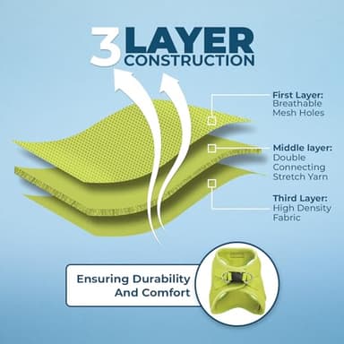 Best Pet Supplies Voyager Step-in Air Harness - All Weather Mesh, Reflective, No Pull Harness for Dogs, Cats - Secure with Hook & Loop Fastener, Buckle, Double D-Rings - Lime Green, XXXS - Image 5