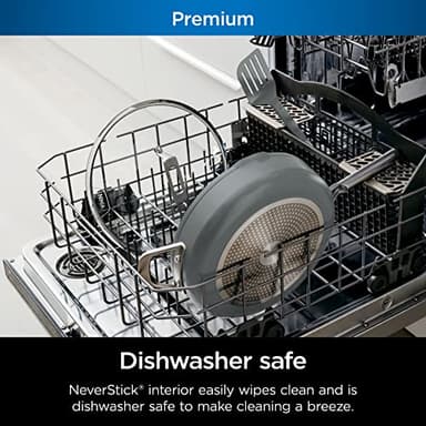 Ninja Foodi NeverStick 4 Quart Pan with Lid, Strainer, & Spatula, Oven Safe, Sea Salt Grey - Image 6