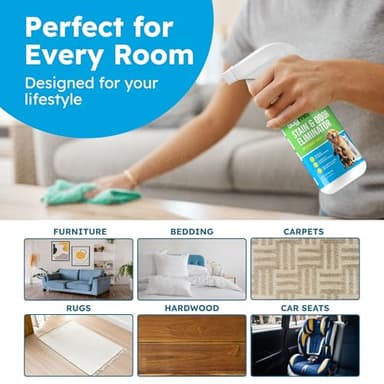 BugMD Enzyme Cleaner for Dog & Cat Urine | Pet Stain and Odor Remover for Carpet & Home | Unscented Urine Destroyer & Deodorizer - Image 7