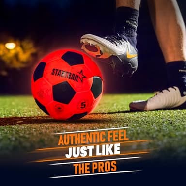 Light Up Soccer Ball, Glow in The Dark Ball NO 5, Soccer Gifts for Boys 8-12, 12-14 Year Old, Kids & Teens Gift Ideas, Sports Toys for Boy & Girl Ages 8 9 10 11 12 13 14 15, Glowing Outdoor Activity - Image 7