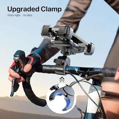 Miracase Motorcycle Phone Mount, One Touch Release and Lock Bike Phone Holder, Bicycle Scooter Handlebar Phone Mount Holder, Bike Phone Mount Compatible with iPhone Google Samsung - Image 2