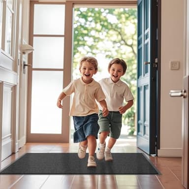 Naturei Front Door Mat, 3' x 6' Heavy Duty Indoor Outdoor Door Mat for Entryway, Commercial Door Mats Entrance, Low Profile Welcome Mats Non-Slip, Durable Rubber Backing Entry Mat for Patio, Home - Image 7