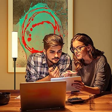 Nukanu Floor Lamp with Remote Control,Bright Floor Lamps for Living Room/Bedroom/Office, Stepless Adjustable 3000K-6000K Colors and 10-100% Brightness,Standing Light with Foot Switch (Black) - Image 6