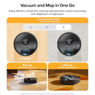 roborock Q7 M5+ Robot Vacuum and Mop, Upgraded from Q5 Max+, 7 Weeks Self-Emptying, 10000Pa Suction, Dual Anti-Tangle System, for Pet Hair & Carpet, PreciSense LiDAR Navigation, App Control, Black - Image 5