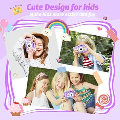 Upgrade Kids Camera, Christmas Birthday Gifts for Girls Boys, 1080P HD Selfie Digital Video Camera for Toddlers, Cute Portable Little Girls Boys Gifts Toys for 3 4 5 6 7 8 9 Years Old - Image 5