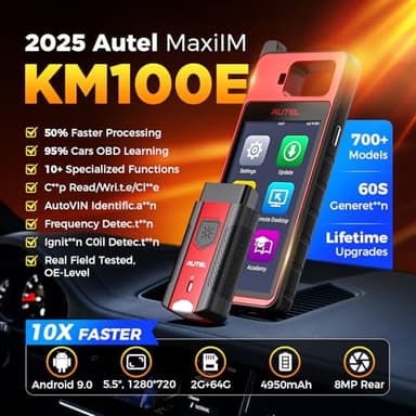 Autel Scanner MaxiIM KM100 (E) Programming Tool, 2025 Same as KM100 KM100X Programmer, Lite Ver. of IM508S Pro IM608 2 Pro Scanner, Lifetime Updates, Built-in APB112, OBD Learning, Auto VIN Auto Scan - Image 2