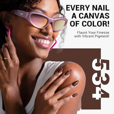 MelodySusie Thick Americano Brown Gel Nail Polish,0.5fl oz Nails Soak Off UV LED Caramel Coffee Brown Gel Polish Gift for Women Nail Art Manicure Salon DIY Nail Design Decoration at Home-534-A1205 - Image 4