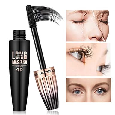 4D Silk Fiber Lash mascara, Waterproof Mascara Black Volume and Length, Natural Lengthening and Thick, Smudge-Proof,No Clumping, Instantly Create The Look of Lash Extensions, All Day Full, 2 Pack - Image 7
