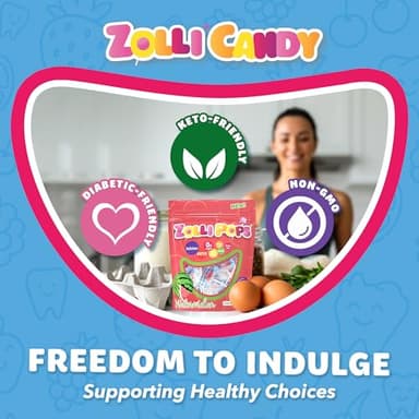 Zollipops Clean Teeth Pops Sugar Free Candy with Xylitol, Dye-Free Lollipops - Keto & Diabetic-Friendly, Dentist-Approved Treats for Kids (Watermelon 3.1 oz, Pack of 2) - Image 5