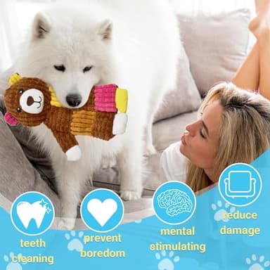 LECHONG 5Pcs Squeaky Dog Toys, Large Crinkle Dog Toys for Large Medium and Small Dogs, Puppy Toys to Keep Them Busy Great Value Dog Toy Bundle - Image 4