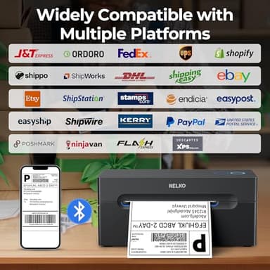 Nelko Bluetooth Thermal Shipping Label Printer, Wireless 4x6 Shipping Label Printer for Small Business, Support Android, iPhone and Windows, Widely Used for Amazon, Ebay, Shopify, Etsy, USPS - Image 4