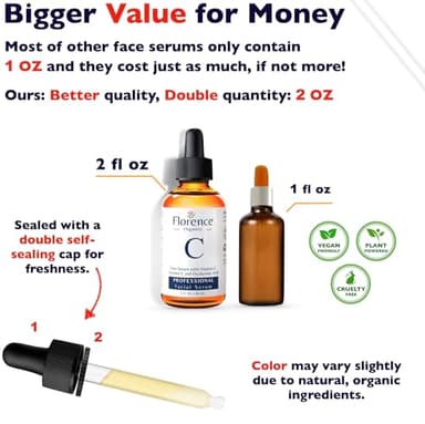 Vitamin C Serum For Face – Anti-Aging Facial Serum with Vitamin C, Hyaluronic Acid, Niacinamide, B5 & Vit E. Brightening Facial Essence for Dark Spots, Fine Lines, Wrinkles & Glowing Skin, 2 Fl Oz - Image 2