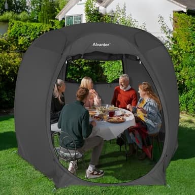 Alvantor Pop Up Screen Tent House Room Instant Outdoor Camping Canopy Sun Shelter Gazebo for Patio, Backyard & Deck, Privacy Tent(2-10 People, 8'x8' 10'x10' 12'x12') - Image 9