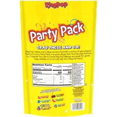 Ring Pop Candy, Christmas Lollipops , 20 Ct Party Favors in Assorted Fruity Flavors - Full Size, Bulk Variety Pack, Individually Wrapped Hard Candy For Stocking Stuffers, Holiday Candy Bowls, Gifts - Image 2