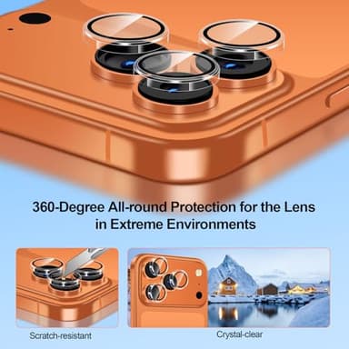 QHOHQ [1-Second Auto-Install] 3 Pack Privacy Screen Protector for iPhone 17 Pro Max [6.9 Inch] + 1 Set Camera Lens Protector, 25° Anti Spy Tempered Glass, [Military Grade Shatterproof], Case Friendly - Image 8