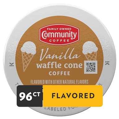 Community Coffee Vanilla Waffle Cone 96 Count Coffee Pods, Ice Cream Flavored, Compatible with Keurig 2.0 K-Cup Brewers, 24 Count (Pack of 4) - Image 2