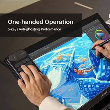 HUION Keydial Mini Bluetooth Programmable Keypad with Dial 5 Keys Anti-ghosting 18 Customized Keys, Wireless Shortcut Keyboard for Drawing Tablet, PC, MacBook, Surface Pro, Laptops - Image 4