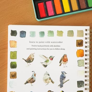 XZGTAND Beginner Watercolor Painting Kit – 12 Colors Paint Set with Brush, Animal-Themed Art Supplies for Adults & Teens (Seaside) - Image 2