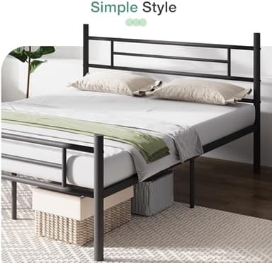 Novilla Full Size Bed Frame with Headboard and Footboard, 14 Inch Metal Platform Bed Frame, Under Bed Storage, Strong Metal Slats Support, Mattress Foundation No Box Spring Needed - Image 7